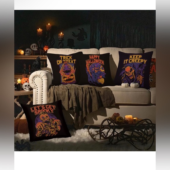 Halloween pillow cases 4 pieces - Picture 2 of 7